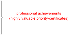 professional achievements (highly valuable priority-certificates)